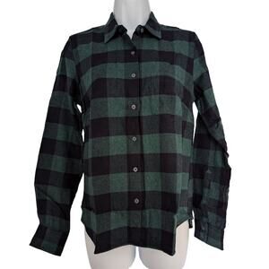 UNTUCKit Women’s Green Plaid Flannel Shirt Size 2 - Small